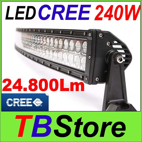 Barra Faro Curva 4x4 Cree Led 240w 6000k 24800lm Blanco Frio