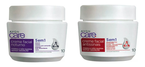 Kit Cremes Facial Care Antissinais + Uniformizador Avon 100g