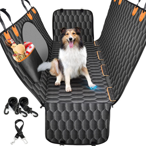 Funda De Asiento De Coche Para Perro Para Asiento Trasero, H