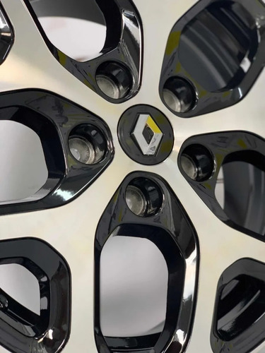 Rodas Renault Captur Aro 16 Pcd Lanç. (jogo) +bicos Cor Preto Com Diamantado