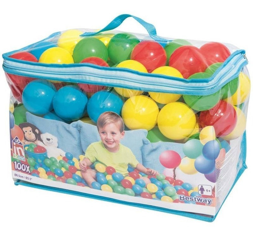 Set De 100 Pelotas De Colores Plastico Piscina Juegos Etc