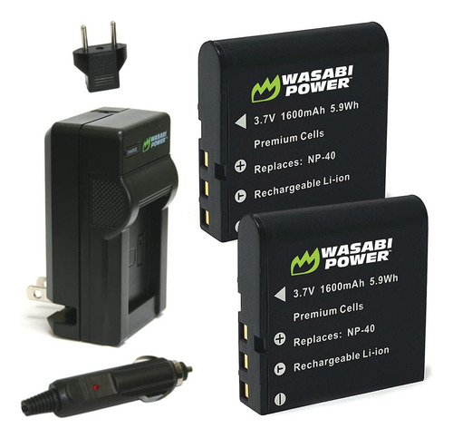 Wasabi Power Battery (2 Unidades) Y Cargador Para Kodak Lb-0