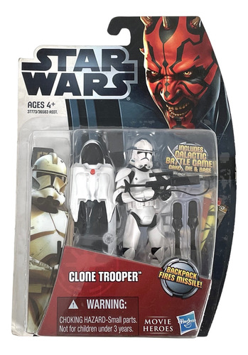 Clone Trooper Figura Star Wars 10cms Movie Heroes