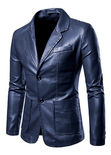 Nueva Chaqueta De Cuero Para Hombre Chaqueta De Traje De Pri