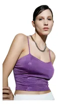 Comprar Top Glitter Brilloso Con Bretel Fino Noche Fiesta Dama Sexy