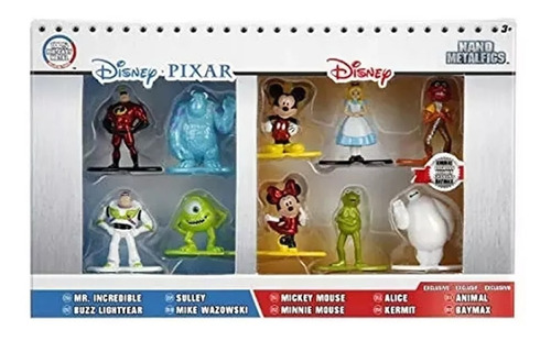 Disney Pixar Nano Metalfigs Jada Paq 10 Figuras