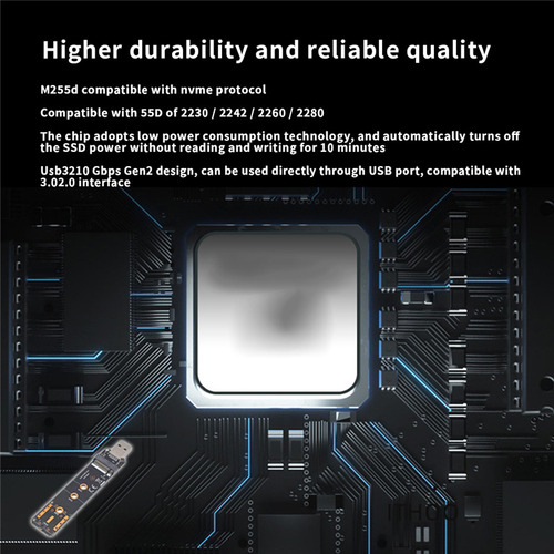 Adaptador M.2 Nvme Ssd A Usb3.2 Gen2 De 10 Gbps Adaptador M.