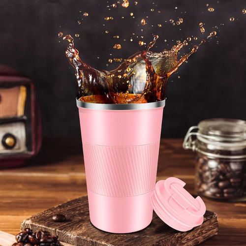 Taza De Café Aislada De 12 Oz Con Tapa, A Prueba De Píldoras
