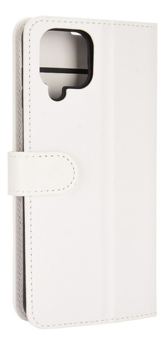Funda Case Para Samsung A12 Flip Cover Blanco Antishock