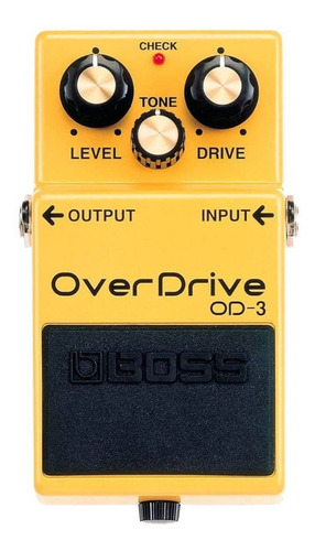 Imagen 3 de 5 de Pedal de efecto Boss OverDrive OD-3 amarillo