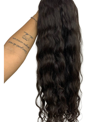 Indiano Cabelo Humano Ondulado 100g 45 Cm Castanho