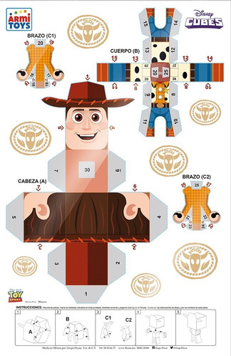 Toy Story, Armi Toys Kit 4 Piezas Muñecos Armables Cubes