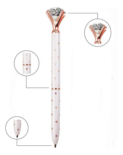 Longkey Diamond Pens Bolígrafo Diamante Cristal Grande Metal