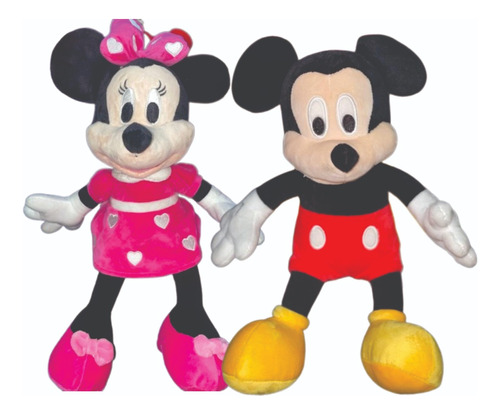 Pareja De Peluches Mickeymouse + Minniemouse