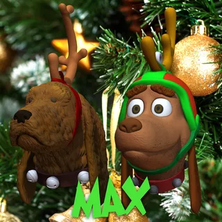 Max From The Grinch Christmas Ornament 2- Figura Plastica