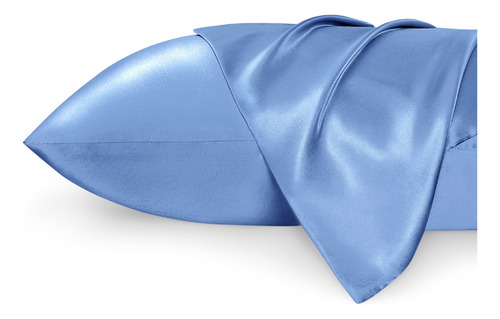 Juego De 2 Fundas De Cama Estándar Satinadas De 50 X 66 Cm,