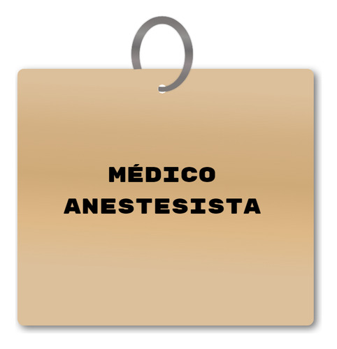 Chaveiro Médico Anestesista Mdf Profissão Rh C/ Argola