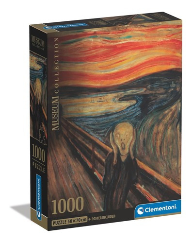 Rompecabezas El Grito De Edvard Munch 1000 Pz Clementoni Italia Arte Noruega Museum Collection Con Poster