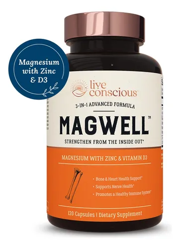 Supplement Live Conscious Magwell Magnesium Zinc & Vitamin D