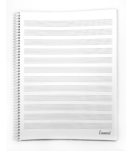 Cuaderno Pentagramado Espiralado 50 Hojas Leonard Lnd-50