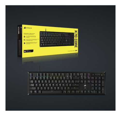 Teclado Mecanico Corsair K70 Core, Rgb, Abnt2, Switch Mlx