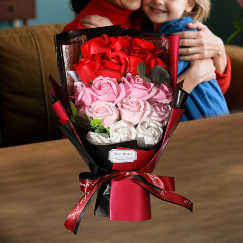 Soop Rose Rose Artificial Flor Flor Arranjos De Vermelho