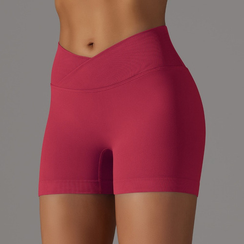 Pantalones Cortos Deportivos De Algodón De Cintura Alta Sin