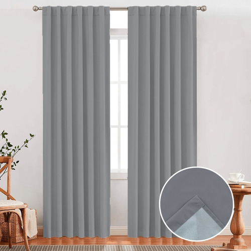 Juego De Cortinas Textil 100% Blackout Varios Colores Vip