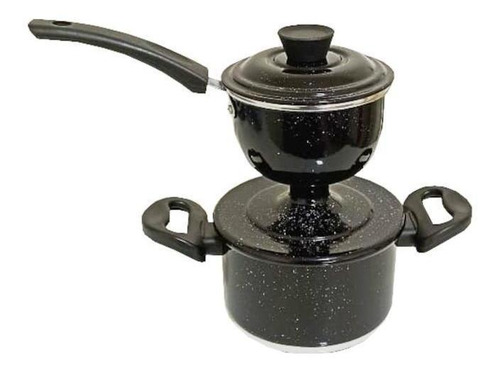 Cuscús individual Docesar de aluminio negro Pig de 800 ml