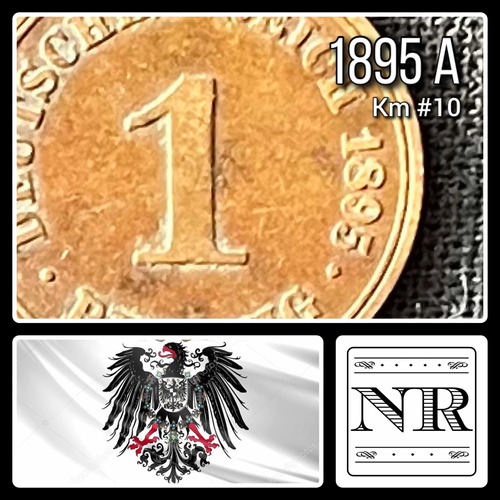 Alemania Imperio - 1 Pfennig - Año 1895 A - Km #10 - Águila 