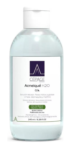 Cepage Acneique H2o Solución Micelar Piel Grasa 245ml