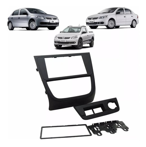 Moldura Gol Voyage Saveiro G5 Suporte 4 Botões Black Piano