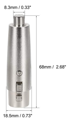 2 X Adaptador Convertidor De Canon Xlr Hembra A Rca Hembra