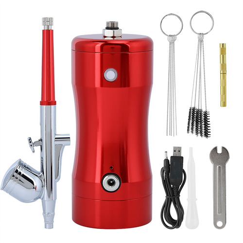 Imagen 1 de 10 de Bomba G12 + Kit De Aerógrafo De Pulverización Mini De 0,3 Mm