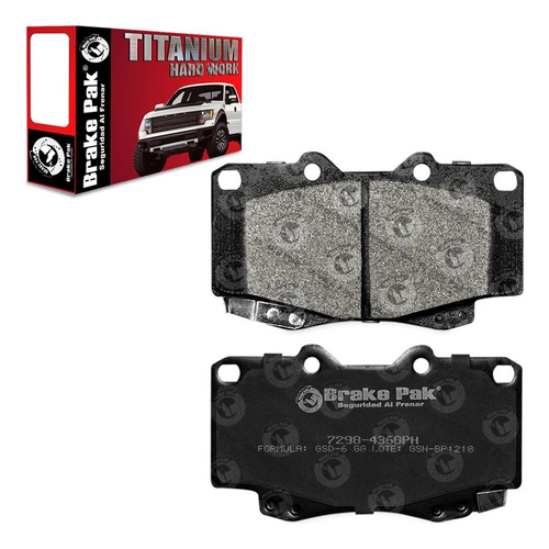 Pastillas De Frenos Marca Brake Pak Para Toyota Hilux 4x4