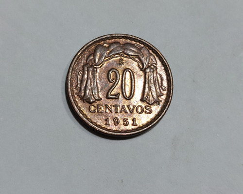 20 Centavos Año 1951 Sin Circular