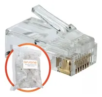 Comprar Fichas Rj45 Macho Cat 5e Crimpeadora Rj45 Cable Red Utp 100 Unid.