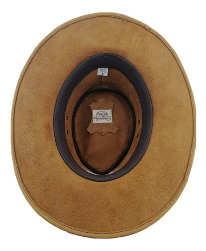 Imagen 3 de 3 de Sombrero Explorador De Piel Trenzas Canyon Hats Color Miel