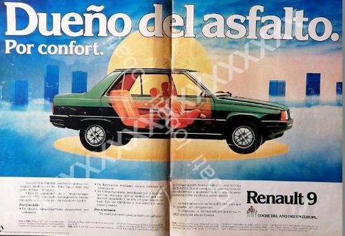 Cartel Retro Autos Renault 1982 /854