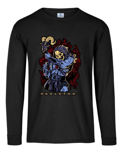 Playera M Larga Great Skeletor Of Eternia 80s-90s