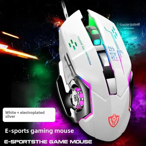 Mouse Mecánico Para Juegos X7 Pink Home Office