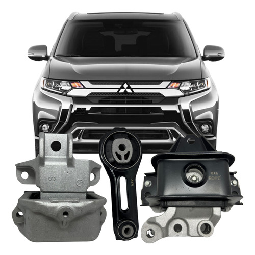 Kit 3 Calço Coxim Motor Cambio Outlander 2.0 2014 2015 2016