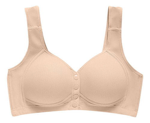 Ropa Interior Cómoda Y Suave De Color Liso Con Botón Frontal
