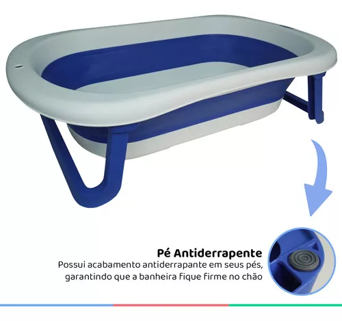 Bañera plegable KaBaby Super Banheira Banheira Bebe - Banho Bebe - Banho  Infantil - Banheira Infantil - Banheira Compacta - Super Banheira - Banheira  Menina - Banheira Dobravel - Portatil color azul 78cm x 48cm x 20cm