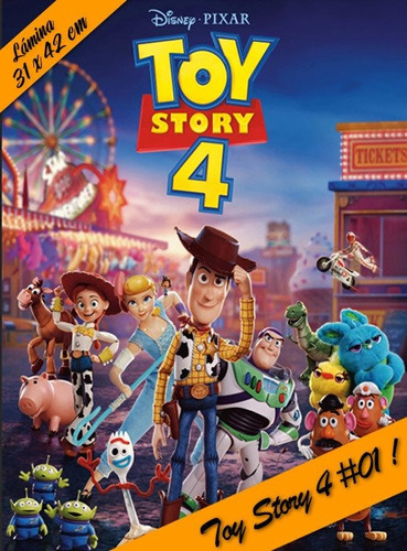 Poster Toy Story 4 #01 ! Lámina Decoupage Autoadhesiva 30 X 