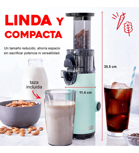 Extractor eléctrico compacto de prensa en frío aqua Dash DCSJ255