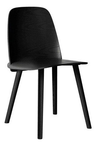 Silla De Comedor Plástico Moderna Diseño Mutto - Nerd X2 Estructura De La Silla Negro