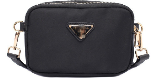 Pra-da Bolsa De Nailon De Moda Para Mujer Clásico Negro