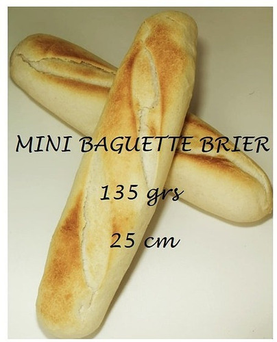 Pan Precocido Congelado Baguette Brier Caja 18 Paq X 3 Unid