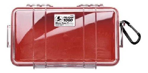 Pelican 1060 Micro Case Red With Clear Lid